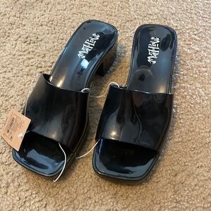 Mad Love Black block heels